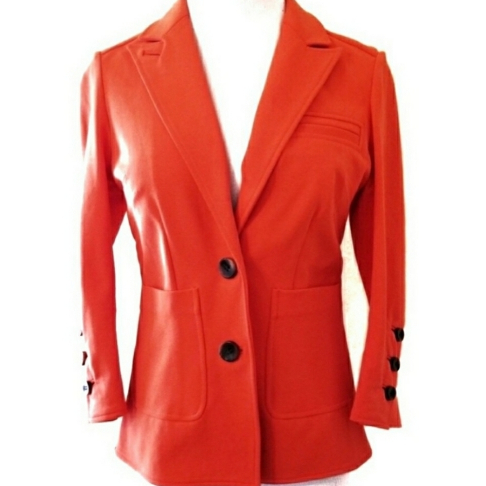Diane Von Furstenberg Orange Blazer, size 2/4